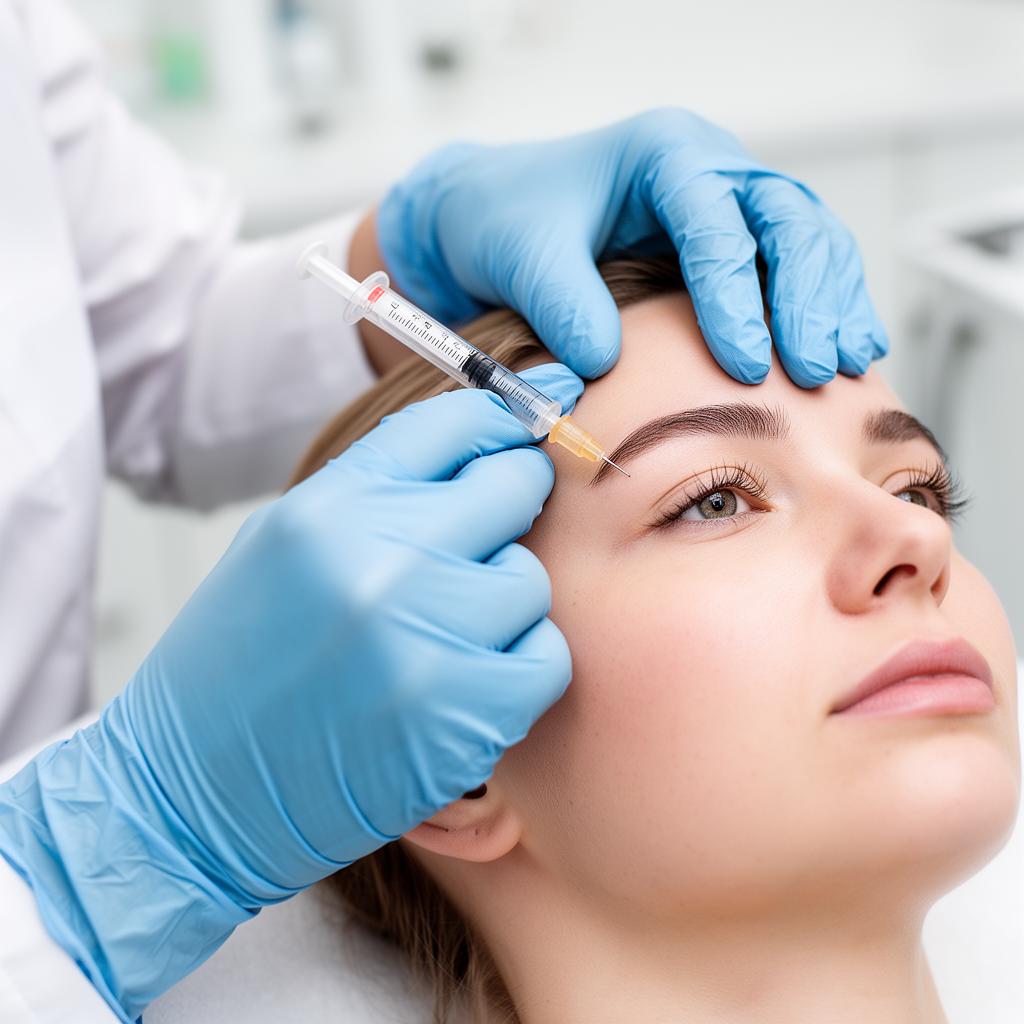 Close-up of refined neurotoxin injection technique
